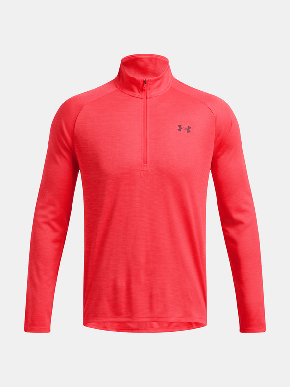 Under Armour Férfi póló Under Armour UA Tech Textured 1/2 Zip-RED