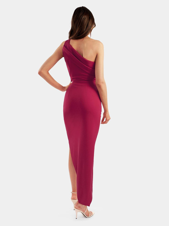 Edoti KARMINE midi ruha - fukszia