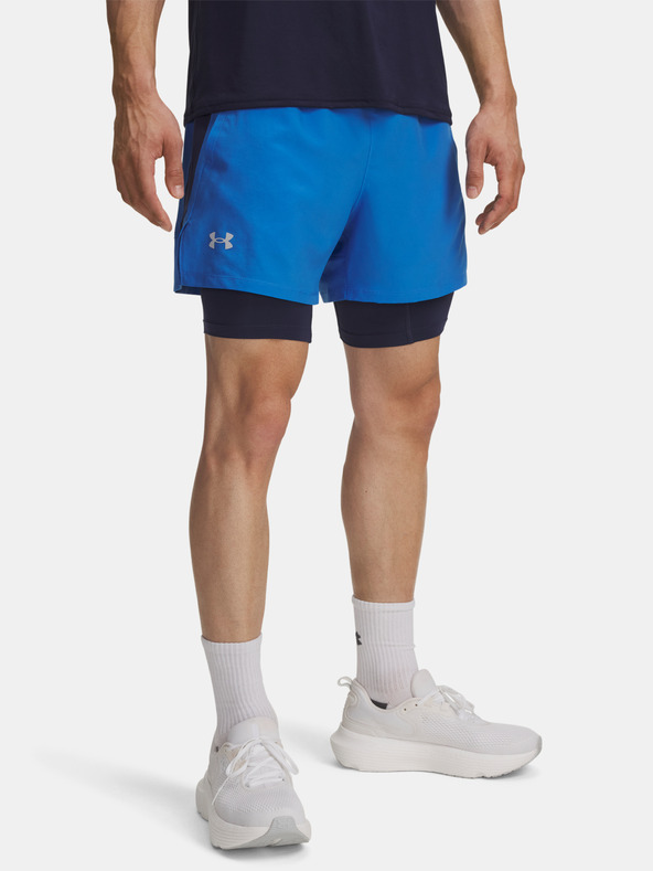 Under Armour Férfi rövidnadrágok Under Armour UA LAUNCH 5'' 2-IN-1 SHORTS-BLU
