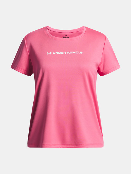 Under Armour Lányos póló Under Armour Tech Wordmark Grafikus SS-RÓZSASZÍN