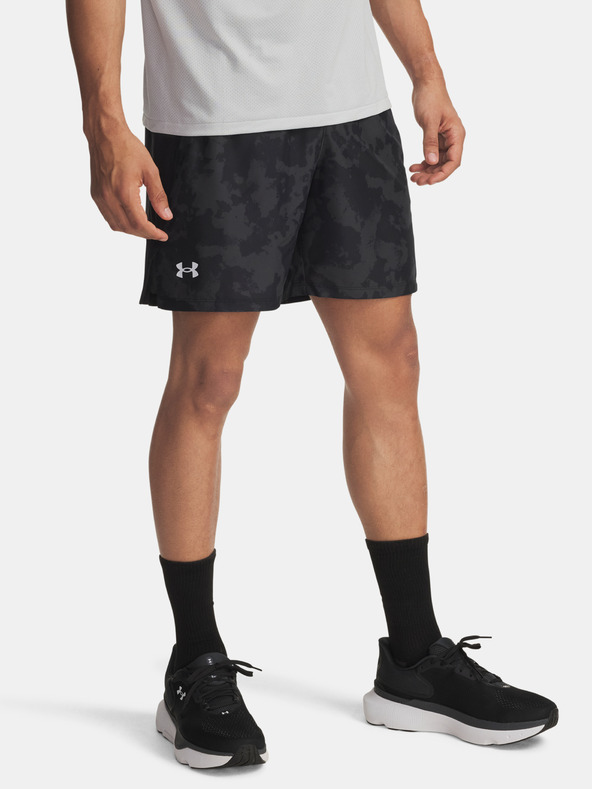 Under Armour Férfi rövidnadrágok Under Armour UA LAUNCH 7'' PRINT SHORTS-GRY