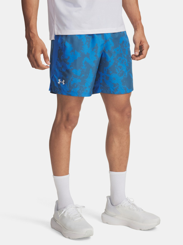 Under Armour Férfi rövidnadrágok Under Armour UA LAUNCH 7'' PRINT SHORTS-BLU