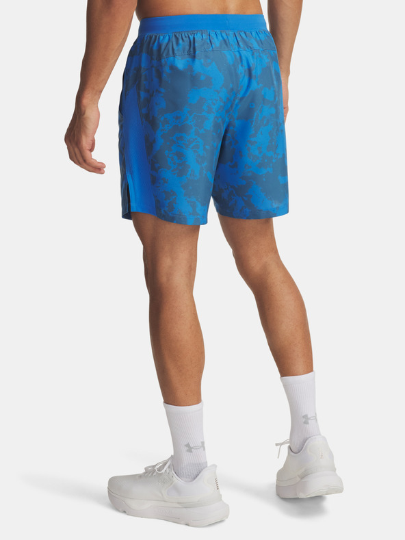 Under Armour Férfi rövidnadrágok Under Armour UA LAUNCH 7'' PRINT SHORTS-BLU