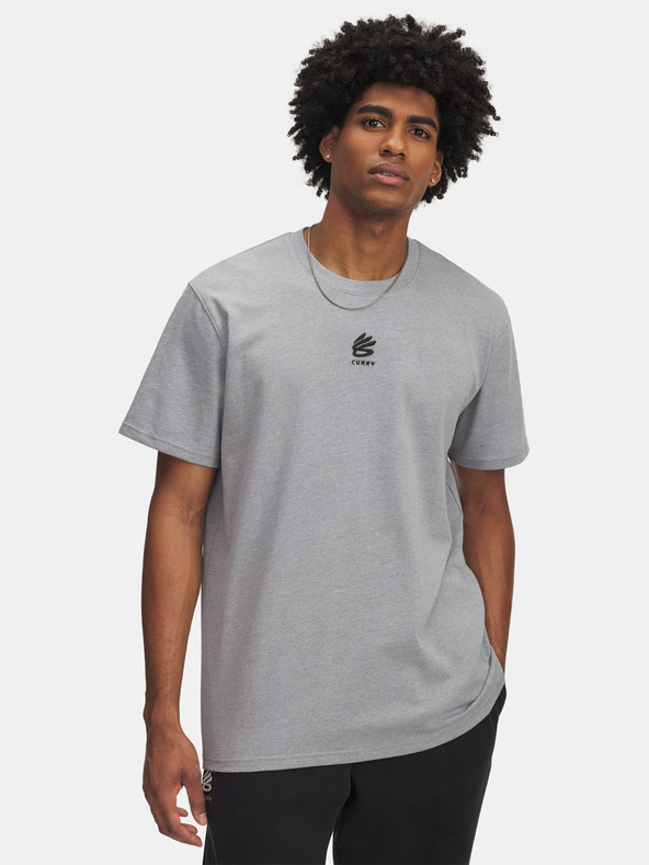 Under Armour Férfi póló Under Armour Curry Hvyweight Logo Tee-GRY