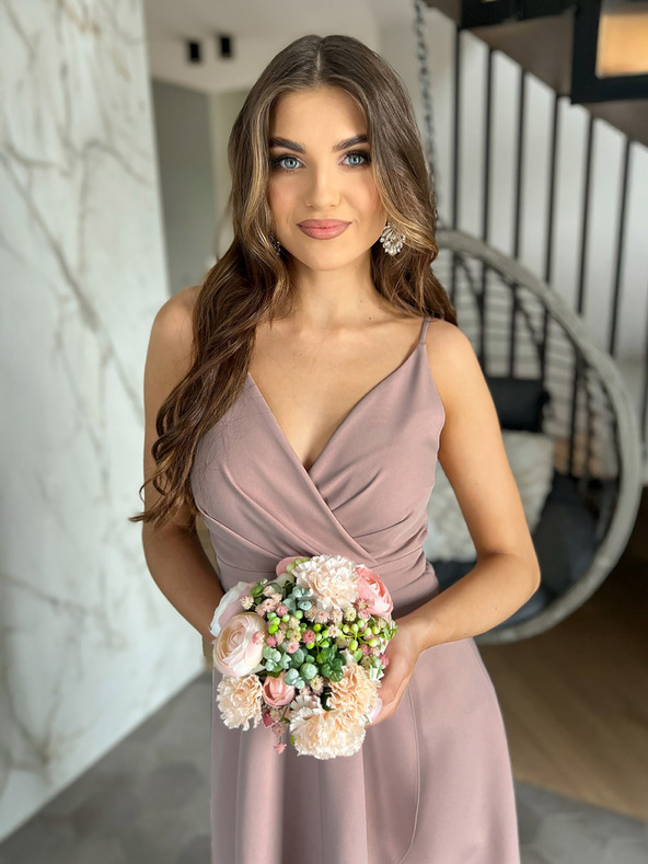 Edoti LOVE maxi ruha - púder