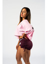 Nebbia Rózsaszín oversized crop póló NEBBIA JUST FLOW 431
