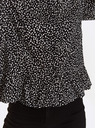 TOP SECRET Fekete mintás blúz gombokkal TOP SECRET