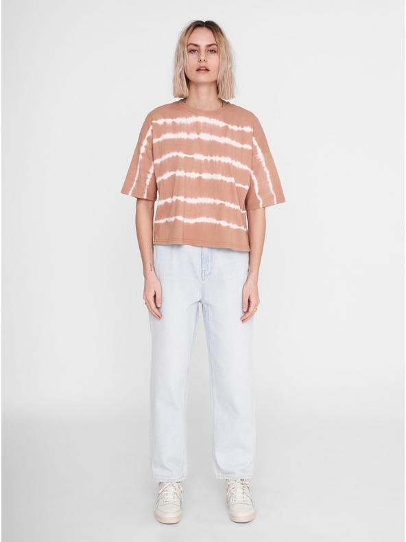 Noisy May Világosbarna mintás laza póló Noisy May Buster Noisy May Buster