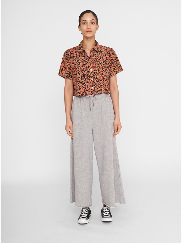 Noisy May Barna, mintás rövid póló Noisy May Nika