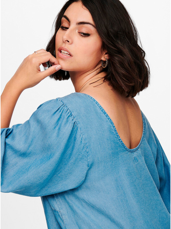 ONLY CARMAKOMA Kék farmerblúz ONLY CARMAKOMA