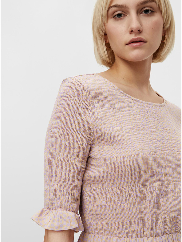 Pieces Világos rózsaszín virágos ruha Pieces Laoise