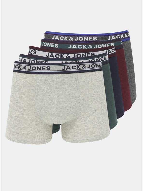 Jack & Jones Öt darabos boxeralsó szett zöld és szürke színben Jack & Jones Oliver