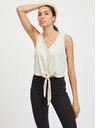 Vila Krémszínű rövid felső nyakkendővel VILA Anika