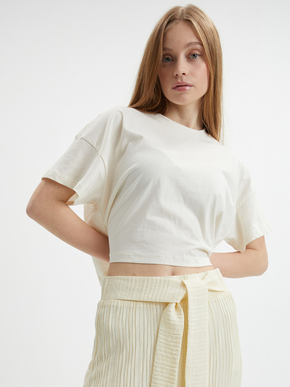 Vero Moda Krémszínű női midi szoknya VERO MODA Hajija Hajija