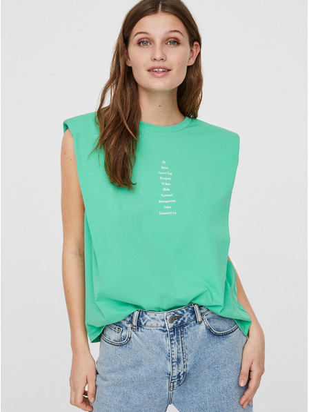 Vero Moda Világoszöld póló VERO MODA Hollie-val