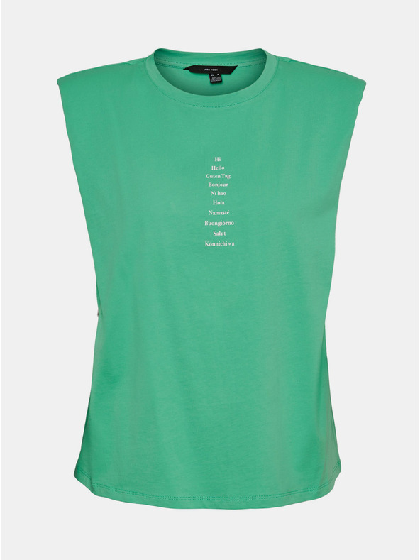 Vero Moda Világoszöld póló VERO MODA Hollie-val