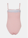 Vero Moda Fehér és rózsaszín csíkos egyrészes fürdőruha VERO MODA Emily