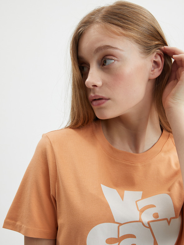 Pieces Narancssárga nyomtatott ing Pieces Tamaris