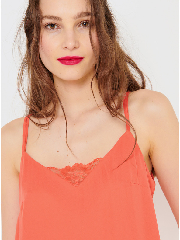 CAMAIEU Narancssárga felső csipkével CAMAIEU