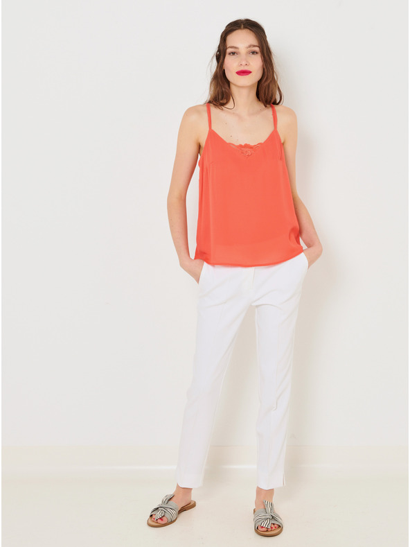 CAMAIEU Narancssárga felső csipkével CAMAIEU