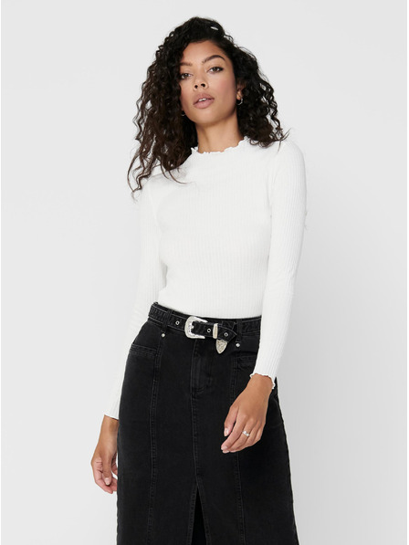 ONLY Krémszínű Basic póló ONLY Emma