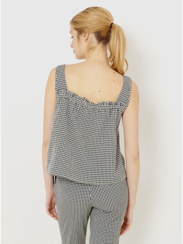 CAMAIEU Fekete kockás felső CAMAIEU