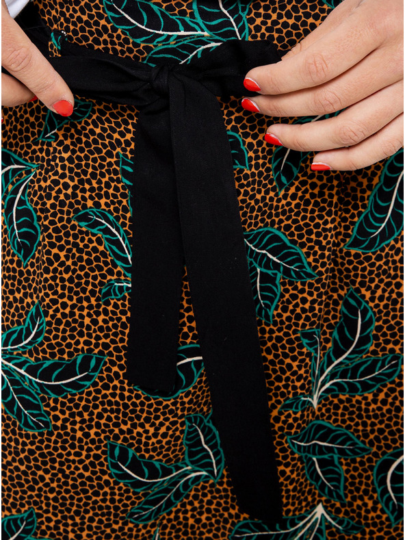 CAMAIEU Barna mintás szoknya CAMAIEU