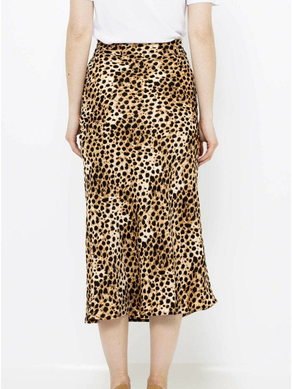 CAMAIEU Barna mintás szoknya CAMAIEU