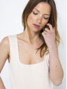 CAMAIEU Krémszínű felső dekoratív szegélyekkel CAMAIEU