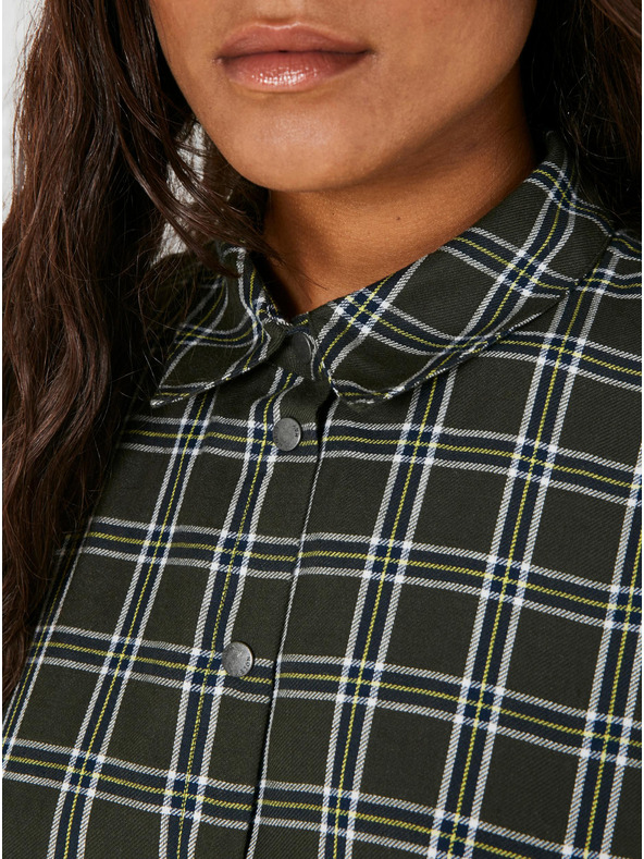 Noisy May Khaki színű kockás ingruha Noisy May Erik