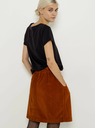 CAMAIEU Barna bársony szoknya CAMAIEU