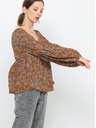 CAMAIEU Barna mintás blúz CAMAIEU