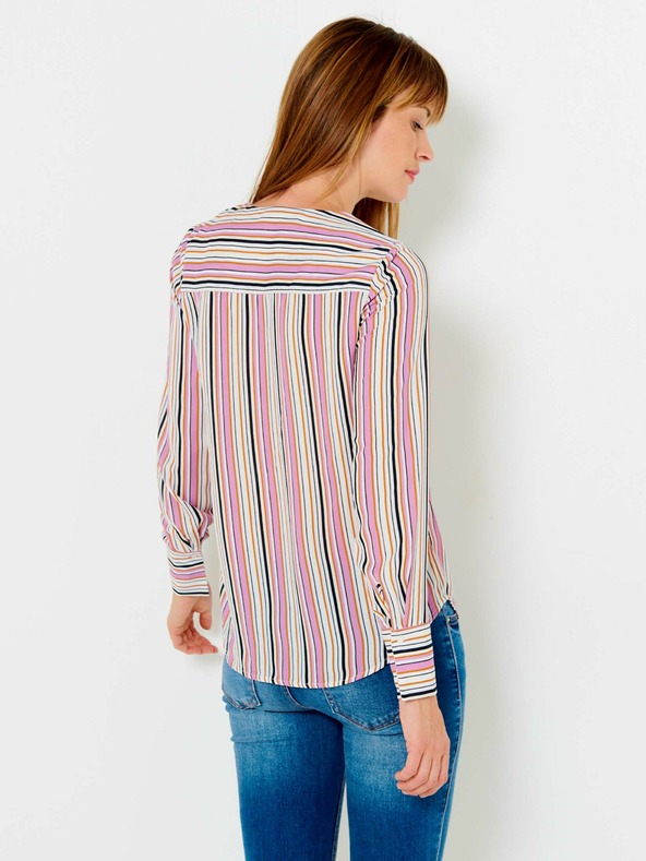 CAMAIEU Rózsaszín csíkos blúz CAMAIEU