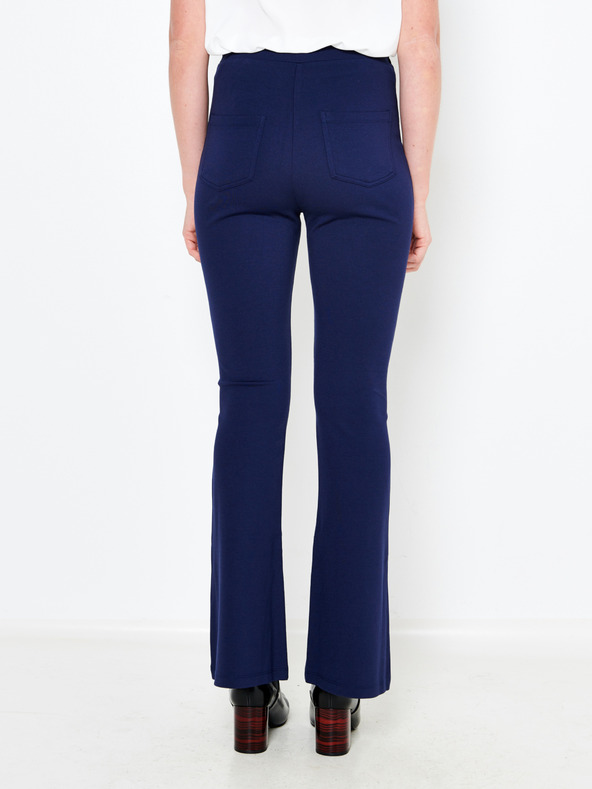 CAMAIEU Sötétkék magas derekú bootcut nadrág CAMAIEU