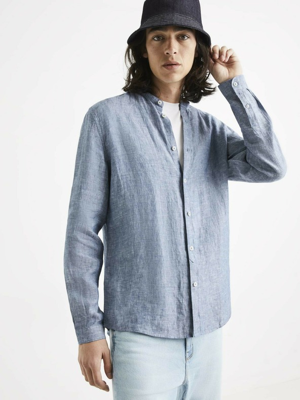 Celio Kék vászon ing Celio Ratamao