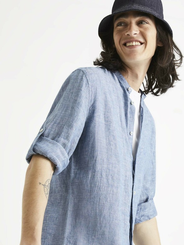 Celio Kék vászon ing Celio Ratamao