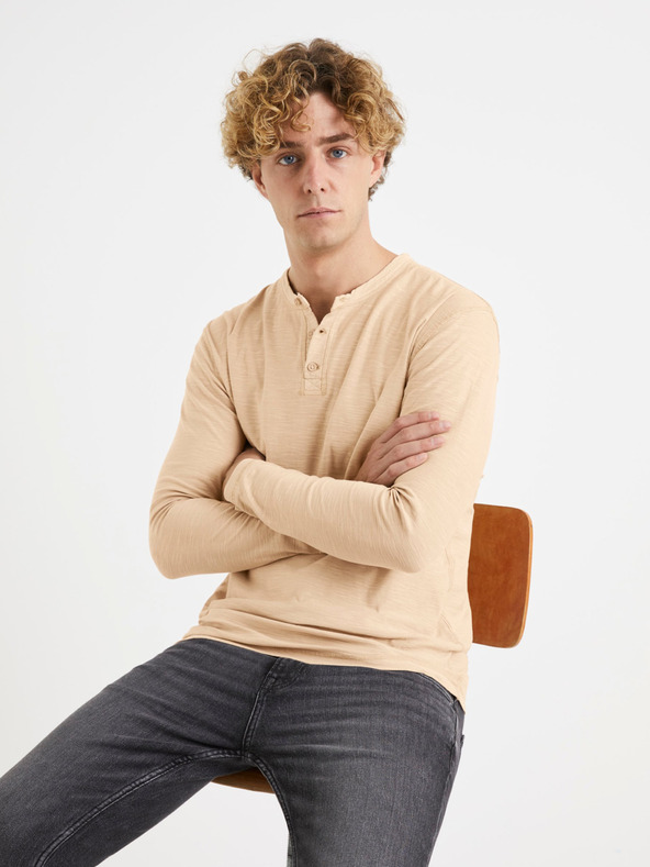 Celio Bézs színű férfi Celio Venerable póló