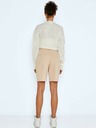 Noisy May Bézs színű, széles szárú rövidnadrág Noisy May Drew