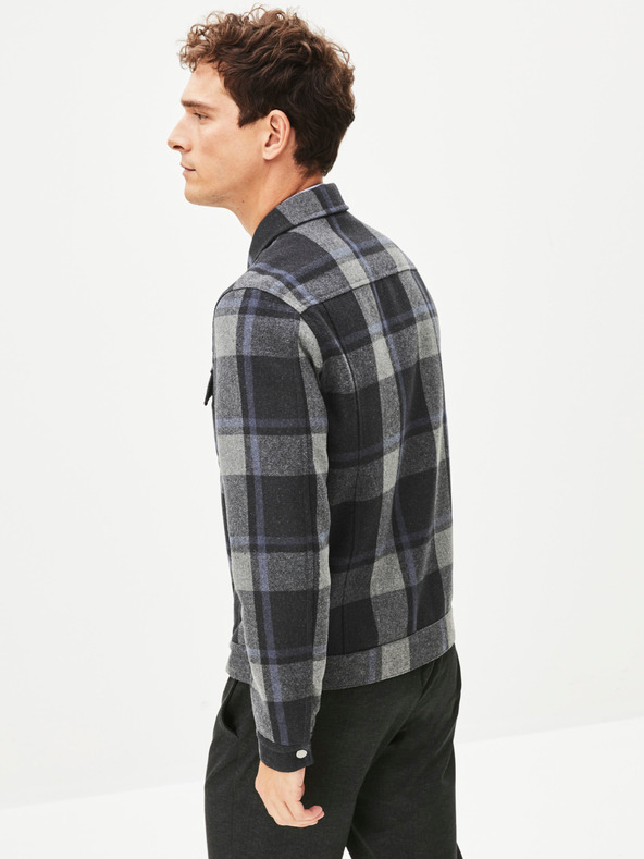 Celio Sötétszürke férfi Celio Punjab kockás dzseki