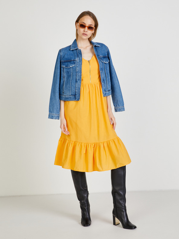 Trendyol Narancssárga pánt nélküli ruha Trendyol