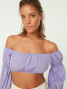 Trendyol Világos lila rövid blúz Trendyol