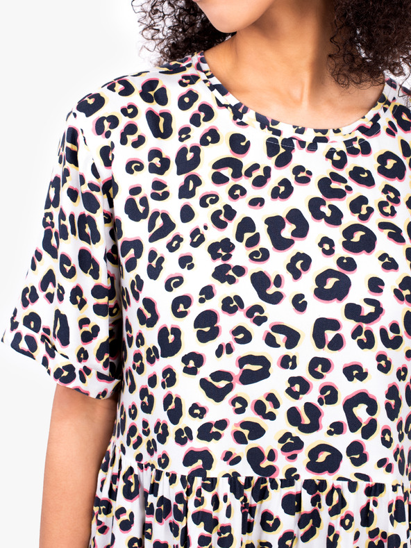 Brakeburn Fehér női rövid ruha állatmintás brakeburn brékkel