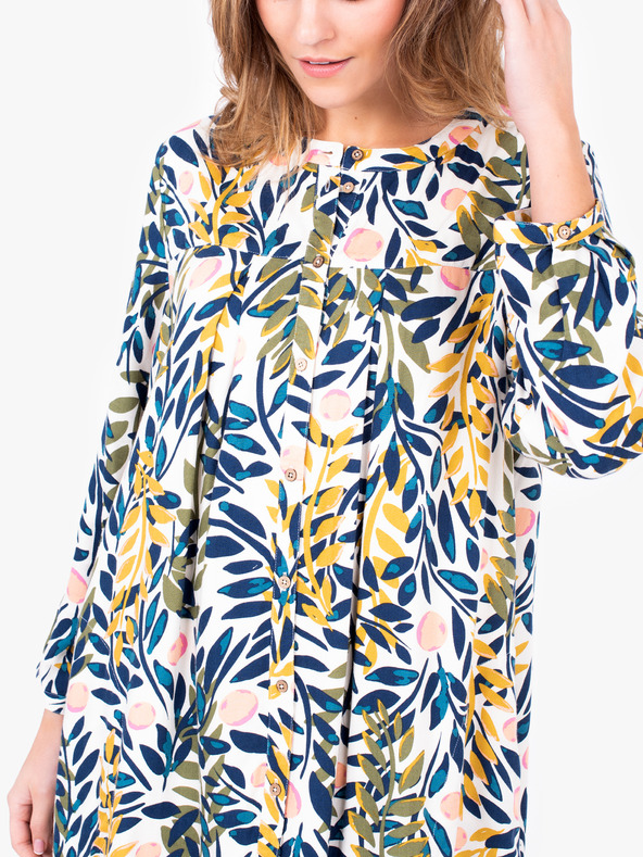 Brakeburn Fehér női mintás póló ruha Brakeburn