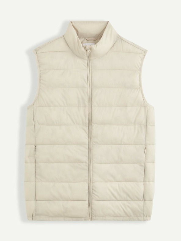 Celio Bézs színű férfi steppelt mellény Celio Bulock