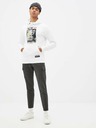 Celio Fehér férfi kapucnis pulóver Celio Taste of fear