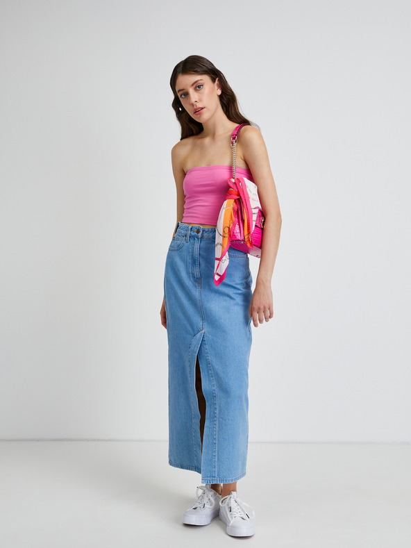 Noisy May Sötét rózsaszín crop top Noisy May Brandon