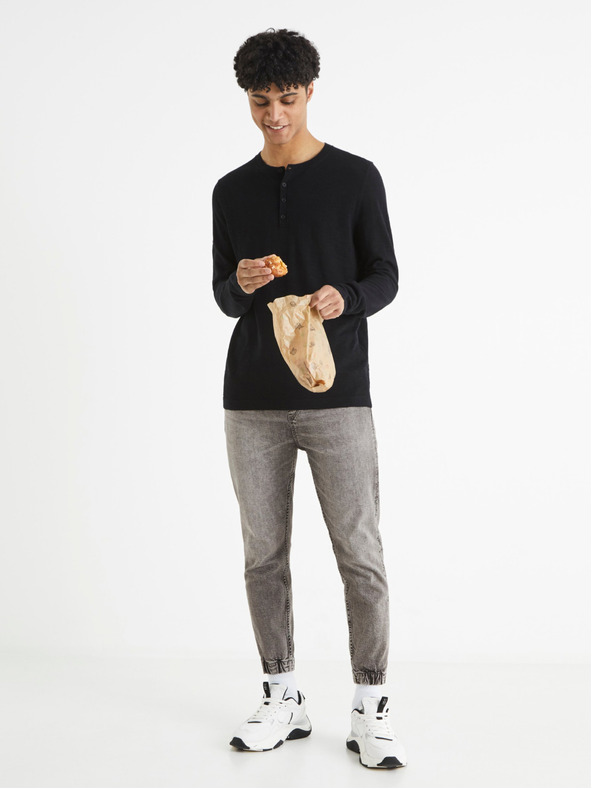 Celio Fekete férfi brindle póló Celio Behenley