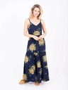 Brakeburn Sötétkék női mintás pántos maxiruha Brakeburn