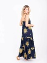 Brakeburn Sötétkék női mintás pántos maxiruha Brakeburn