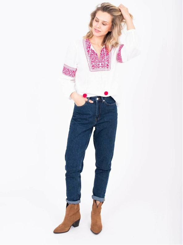 Brakeburn Rózsaszín és fehér női laza blúz Brakeburn